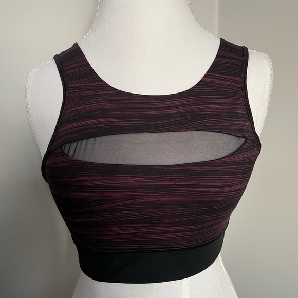 lululemon athletica Other - Lululemon Athletica Strappy Mesh Bra, size 10, purple & black